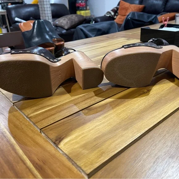 ZARA BROWN BLOCK HEEL - Picture 4 of 5